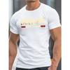 European Size Bold Afrikaans Quote Urban Style Print, Men's Round Crew Neck Short Sleeve Tee, Casual T-ShirtCasual Comfy Lightweight Top for Summer