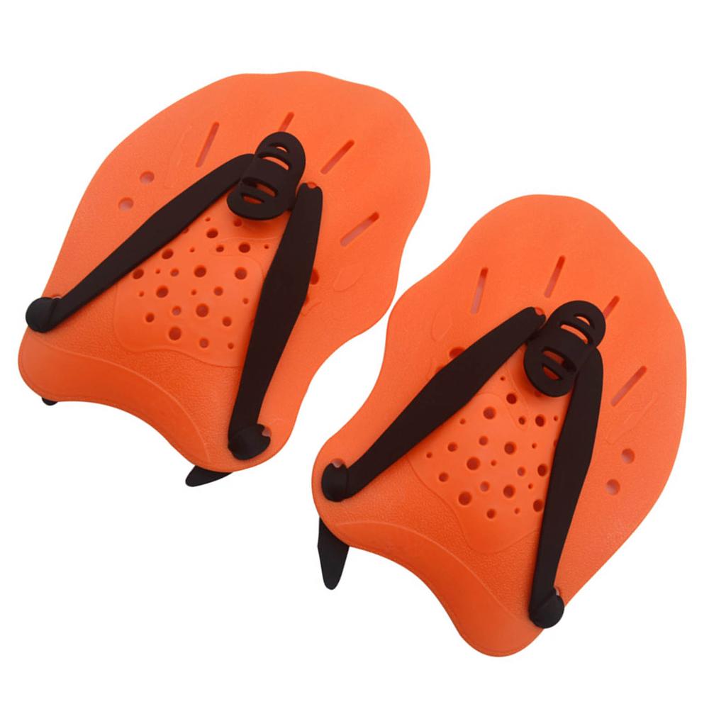 Hand Paddle Sturdy Anti Slip Swim Training Paddles Swimming Assistant Hand Fins for Teenagers Beginners Orange