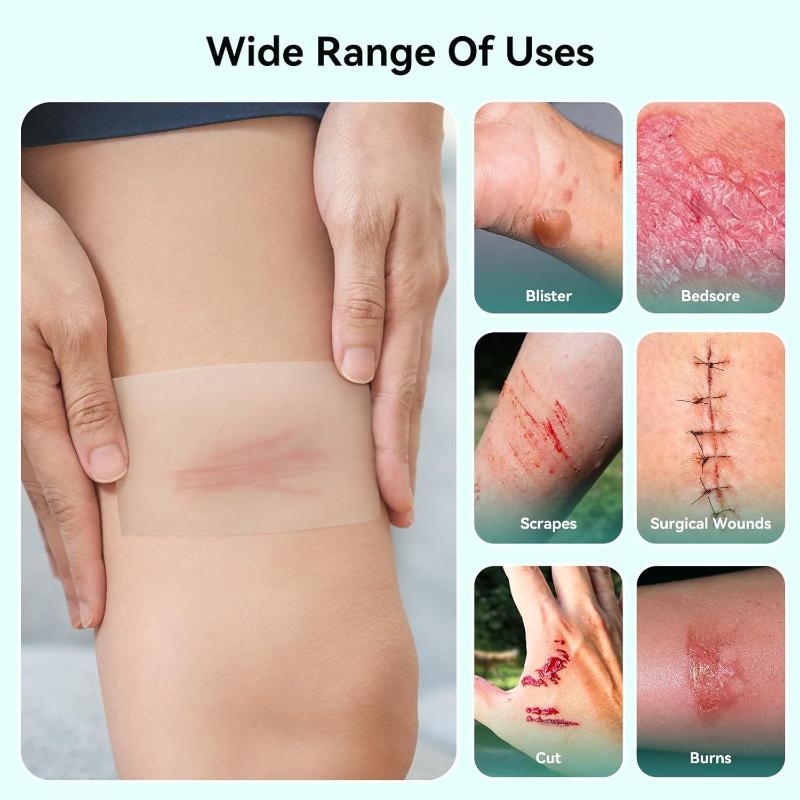 Hydrocolloid Roll For Wound Care Hydrocolloid Patch Bandages With Self-Adhesive Bed Sore Bandages Highly Absorbent For Burn