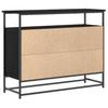 Sideboard in Black Oak Look 100 x 35 x 80 cm Engineered Wood