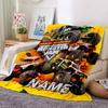 Customiz Name Personality Monster Jam Blanket Soft &Warm Sofa Office Bed Travel Lunch Break Blanket, Gift Suitable All Seasons