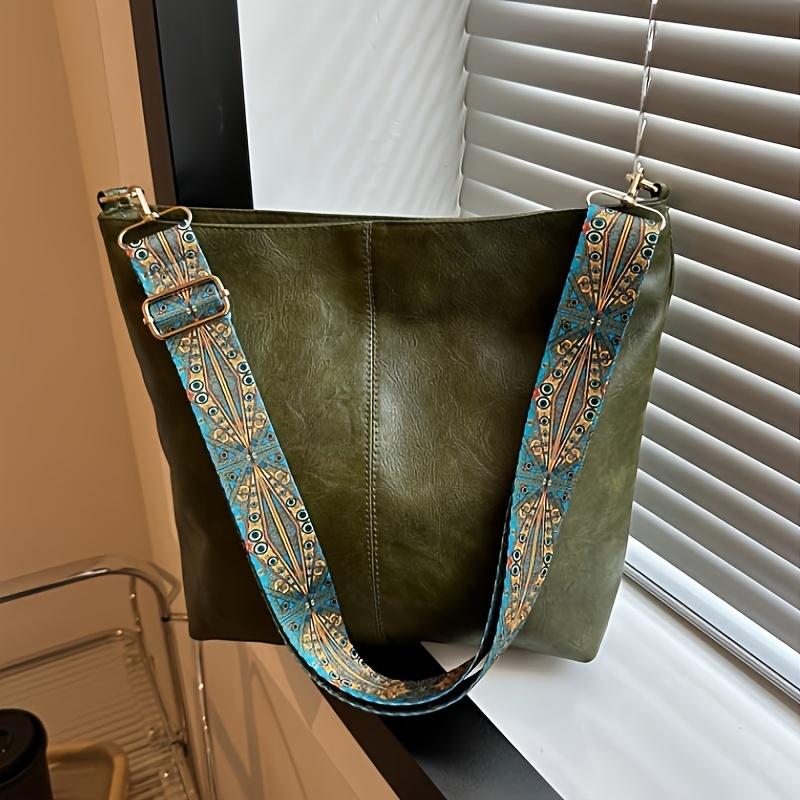 Crossbody Bag Brown PU Cute Style Bohemian, Commuting, Shopping Bag Birthday Gift for Mother Daughter Best Friend