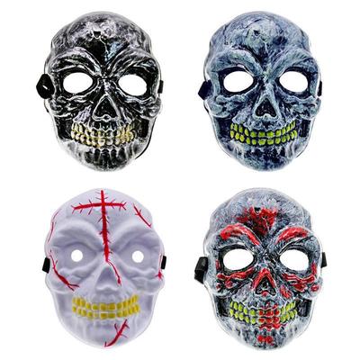 Luminous Sticky Thread Halloween Ghost Skull Mask with Blood
