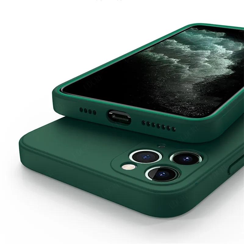 Soft Square Liquid Silicone Phone Case For iPhone 15 Pro Max Plus 15Pro 15Plus 15Pro Max Shockproof TPU Full Back Cover Shell