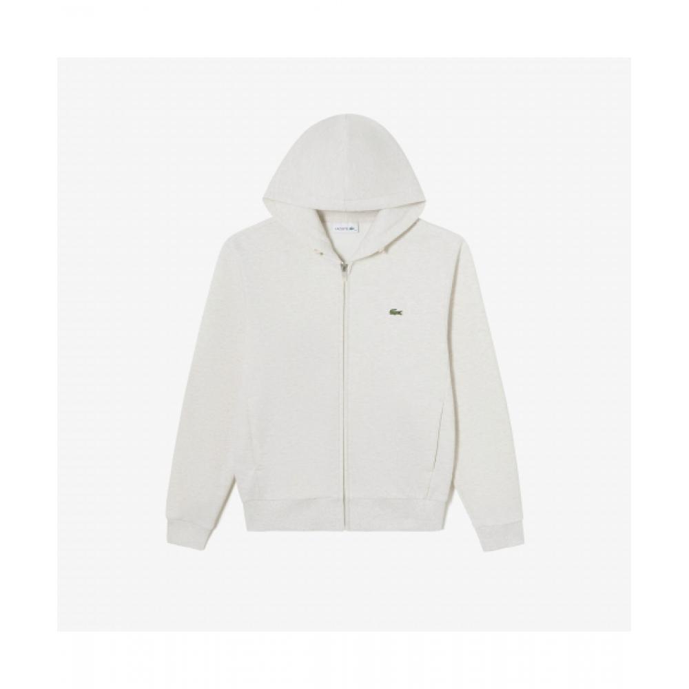 

LacoSte Women S Technical Hoodie Sweat Zip Up [oatmeal] 036