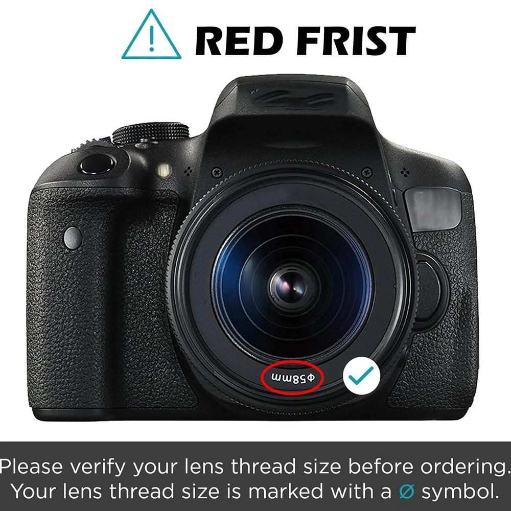 49/52/58/62/67mm Camera Lens Hoods with Protective Lens Cap for Canon Nikon Sony Universal DSLR Cameras Sunshade Lens Hood