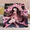 Demon Slayer Anime Flannel Blanket - Soft Warm Perfect for Sofa, Bedding Camping Travel Office Home Decor -QJY