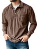 Men's 2026 European Retro Cotton Washed Long Sleeve Polo Shirt