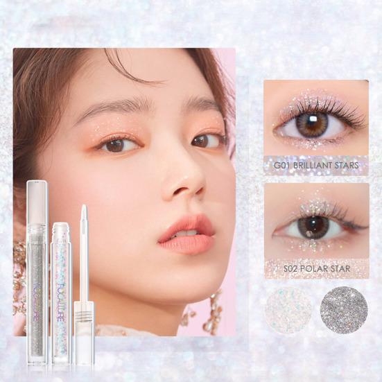 

Пигментированные жидкие блестящие яркие цветные тени для век с блестками, принадлежности для макияжа