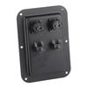 Junction Box 4 Core Socket Jack Plate Dual 6.35 Plug Speaker Junction Box for Stage Sound and Recording Studio