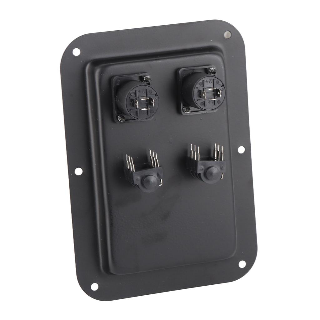 Junction Box 4 Core Socket Jack Plate Dual 6.35 Plug Speaker Junction Box for Stage Sound and Recording Studio