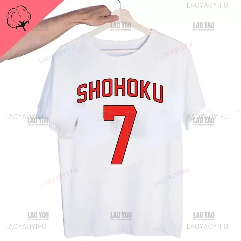 Classic Japanese Anime Harajuku SLAM DUNK Tshirt for Men Short Sleeve Man Tops T Shirt for Male White Casual T Shirt Women Tees
