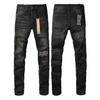 GLYDE Washed Slim Fit Skinny Jeans Ripped Stretch Denim Casual Pants Streetwear Trousers
