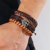 Jewelry Personality Hand-woven Retro Bracelet Creative Leather Bracelet Diy 5-piece Set of Tree of Life Set Bracelet