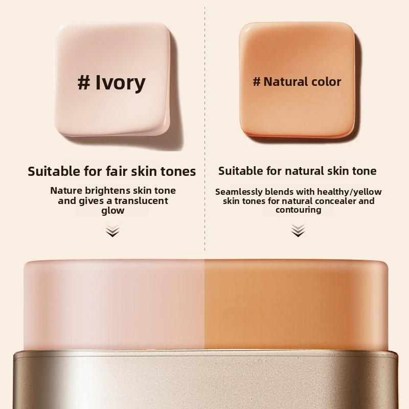 Dvouhlavý make-up tyčinka s vodním rozjasněním krycí lehká voděodolná dlouhotrvající make-up tyčinka s štětečkem módní dámská kosmetika