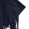 Sacai Made in Japan Linen Blend Short sleeve fringe T-shirt 2 Navy Poke T Women Used