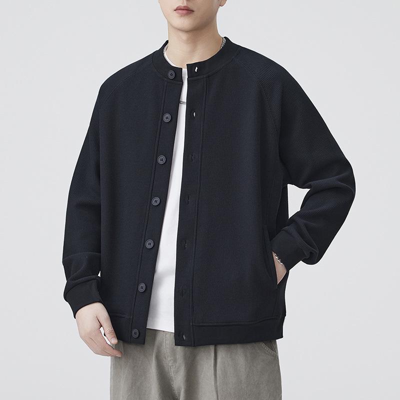 Anyang 2025 Autumn Men's Heavyweight Button Cardigan: Trendy, Loose, Casual Jacket