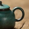 160ml Ceramic Teapot Kiln Change Peacock Green Kung Fu Tea Set