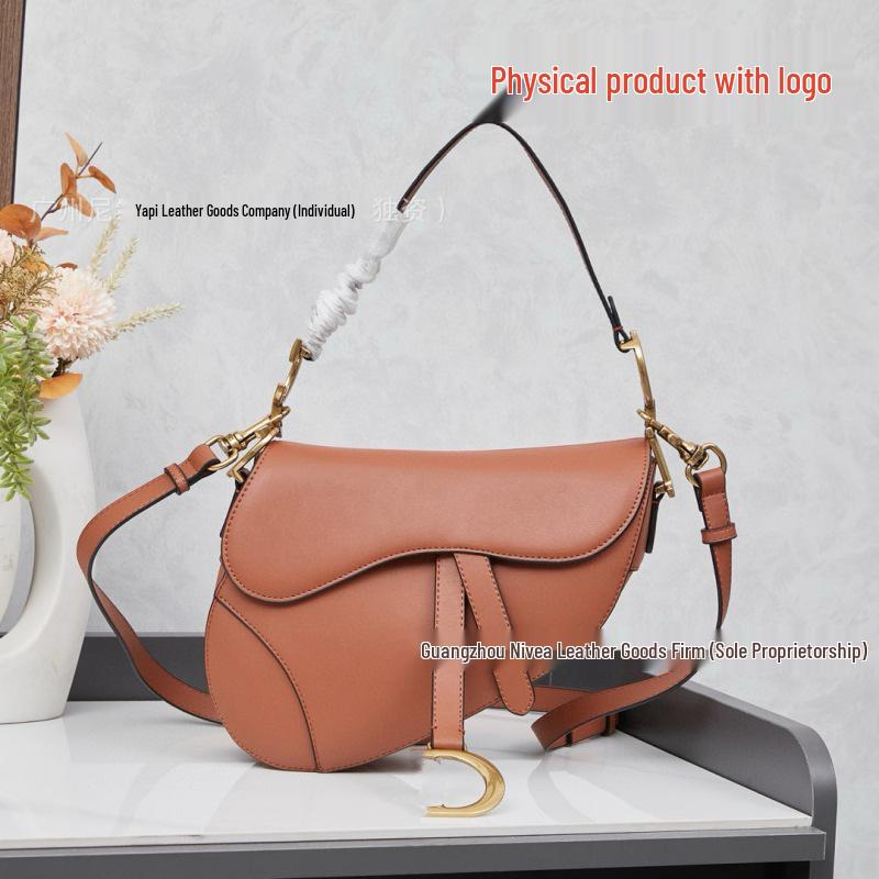 Women's Crossbody Saddle Bag with Vintage Floral Embroidery
