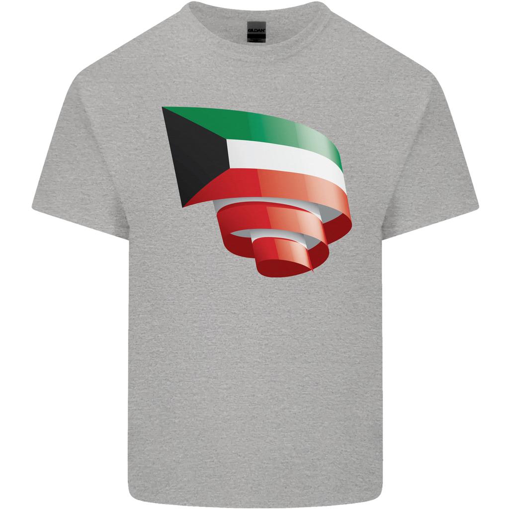 Curled Kuwait Flag Kuwaiti Day Football Unisexs Light Cotton TShirt