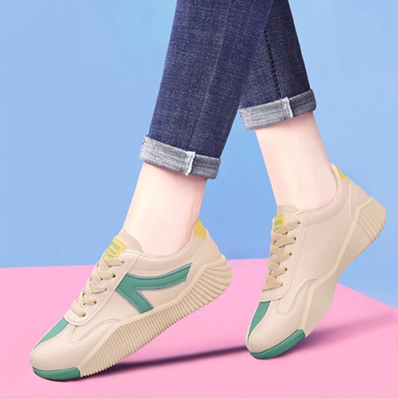 

Женские легкие кроссовки на весну 2025 года: Повседневные кроссовки в корейском стиле 39 зелёный