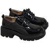 Women's Small Leather Shoes British Style Thick Sole Loafers Spring Versatile Black JK Single Shoes