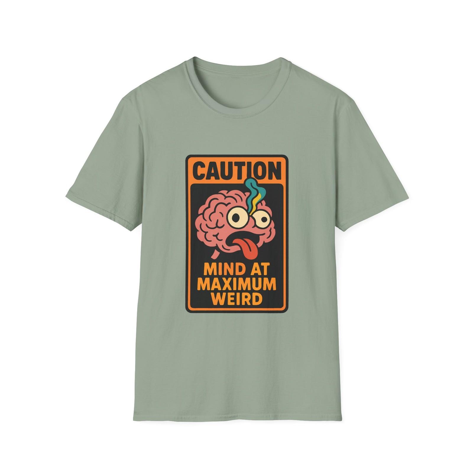 Unisex Softstyle T-Shirt Mens Womens Tees Top Deranged Brain Retro Sign Funny Mind at Maximum Tee XL