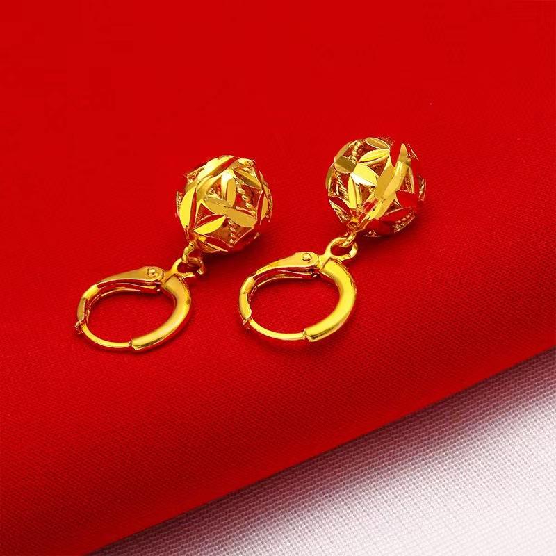 Neue koreanische Modeohrringe mit einfachen Transferperlen und Auto-Blumen