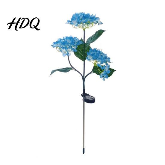 Solar Powered Patio Decor Fairy Hydrangea Lights Garden Stake Waterproof LED Flower Light Lights Colorful Outdoor Lamp for Lawn Pathway