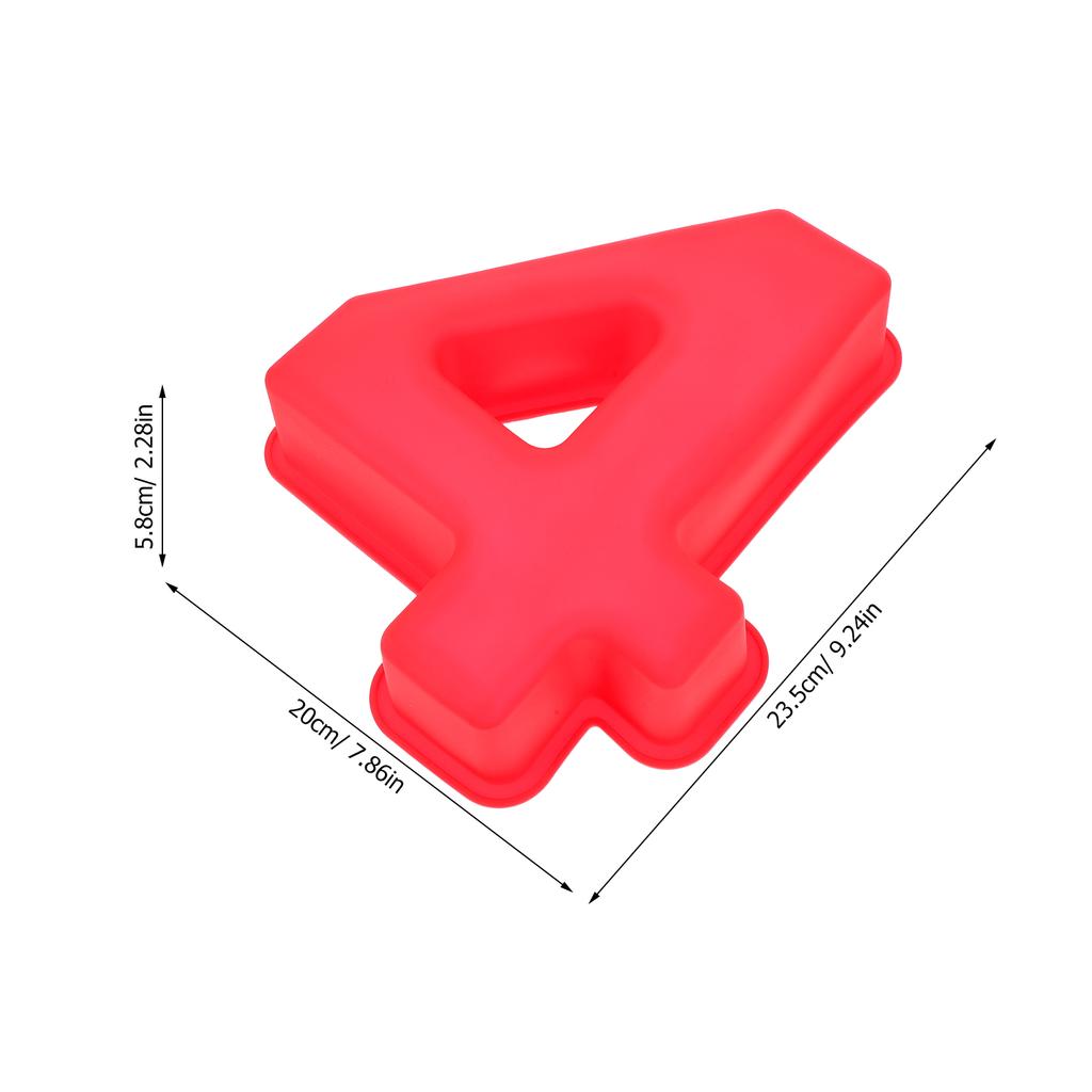 10 Inch Large Silicone Baking Mold 3D Number Cake Pan for Anniversary Birthday Party Easy Release Even Heat Distribution