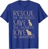 Rescue Save Love Animal Rescue Dog Cat Lover Graphic Tee Short Sleeve Casual TShirt