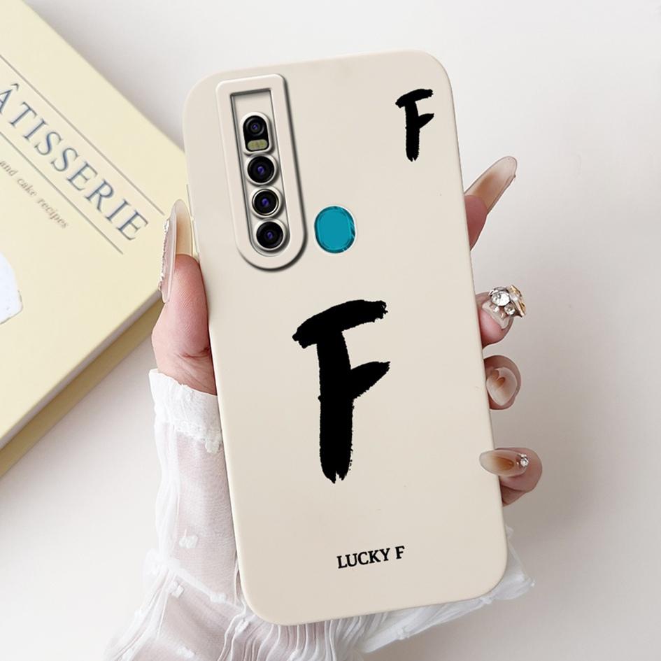 For Tecno Camon 15 Pro Case CD8 Luxury A Z Initial Letters Soft Silicone Bumper For Tecno Camon 15 Premier Camon15 Air CD6 Shell