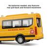 1:24 School Bus Ambulance Car Model Toy Metal Diecast Sound Light Pull Back Miniature Vehicles Models for Kids Holiday Gifts