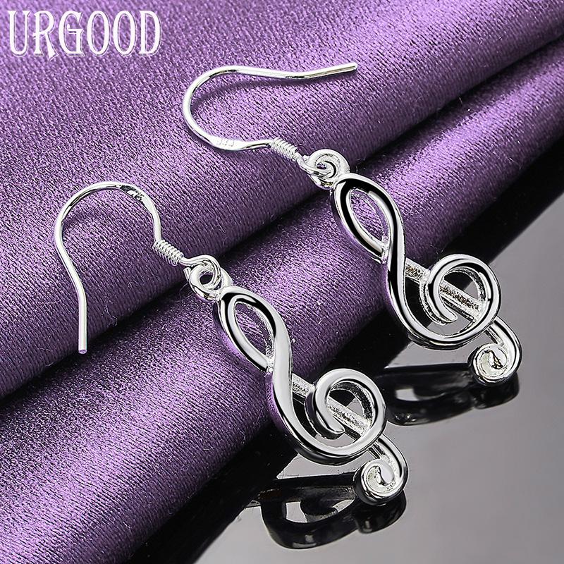925 Sterling Silver Tone Pendant Earrings Fashion Jewelry