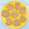 8Pcs DIY Christmas Cookie Cutter Set Xmas Cookie Mold 3D Cartoon Biscuit Mould Christmas Baking Mould Cookie Decorating Tools