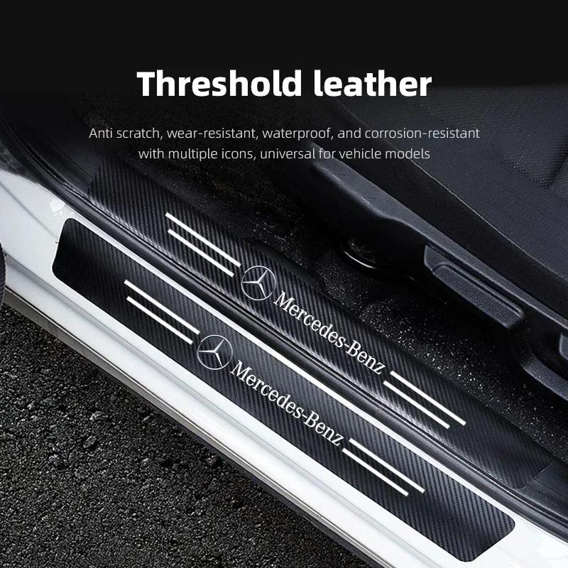 5Pcs Car Door Sticker Threshold Anti Scratch Decals Accessories For Mercedes Benz AMG W204 W205 W203 W211 W212 W213 W201 W210 FU3