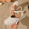 “2026 Women's Closed-Toe Hemp Rope Fisherman Sandals - Comfortable, Versatile, European & American Style”