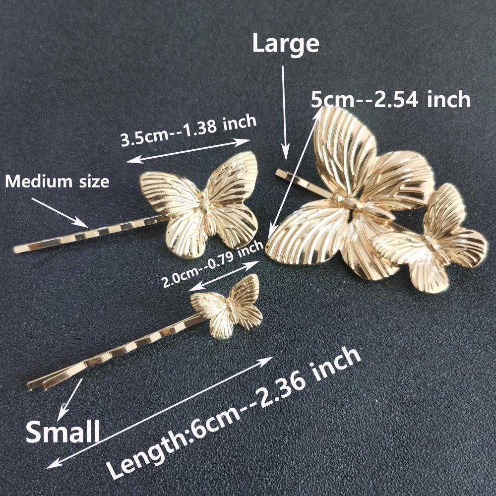 Metal Butterfly Hair Clip Pins Girls Hairpin Barrette Vintage Hairpins Women Accessories Jewelry Gifts