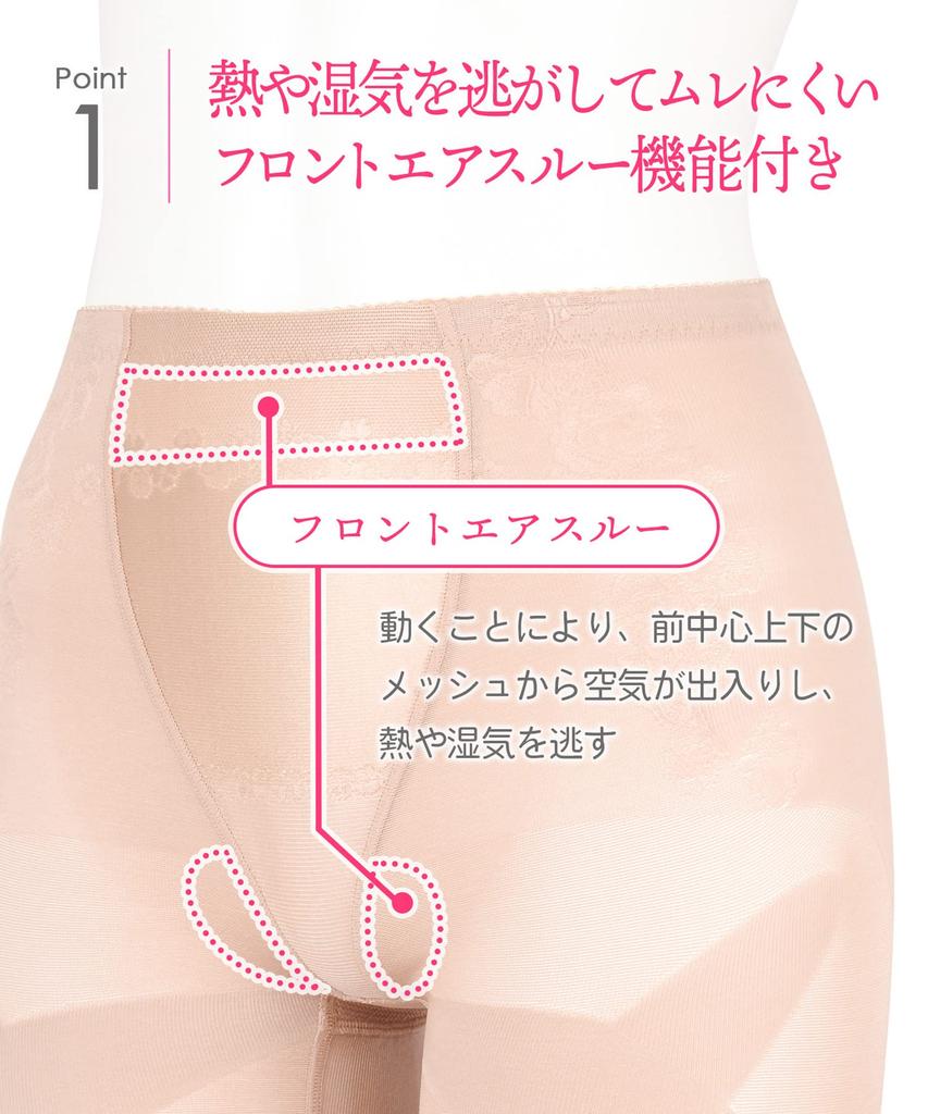 Girdle Walking Exercise Long Length Up KQ0821 Cinnamon Brown 58 [Wing/Wacoal] [Slim Pants] Women's