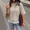 Damen Pullover, Einfarbige, Lockere Passform