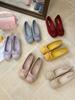 Women'S Shoes French Style Vintage Soft Sole Pumps Silverzi Autumnpumpkinshoeseveningstyle Bow Redflatshoesballet Shoes