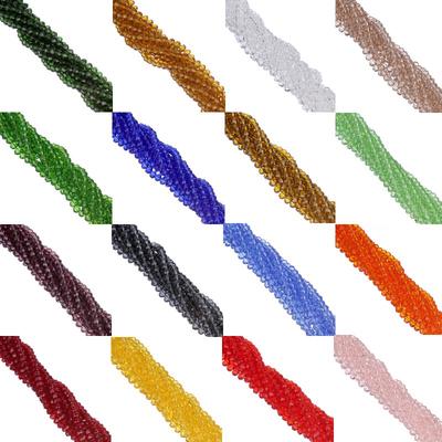 LNRRABC 4MM 145 pezzi/corda perline sfuse in vetro colorato per la realizzazione di braccialetti collana fai da te