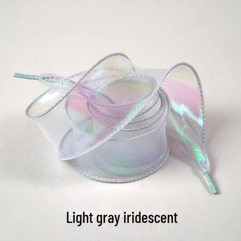 Fairy Wave Silk Chiffon Curly Shoelaces for German Trainers and Air Force One - Canvas Rope, 1 Pair