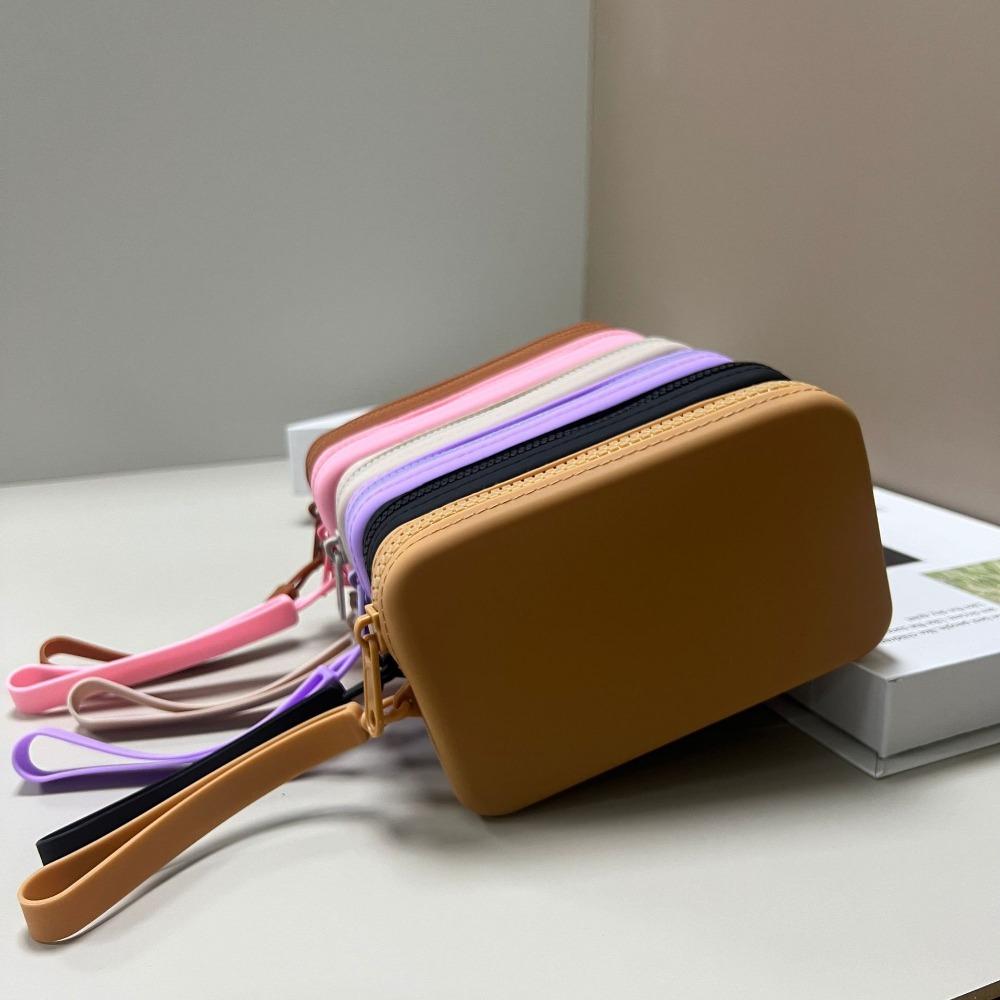 Fashion Multifunction Rectangular Wallet Space Saving Waterproof Storage Bag Silicone Coin Purse Women