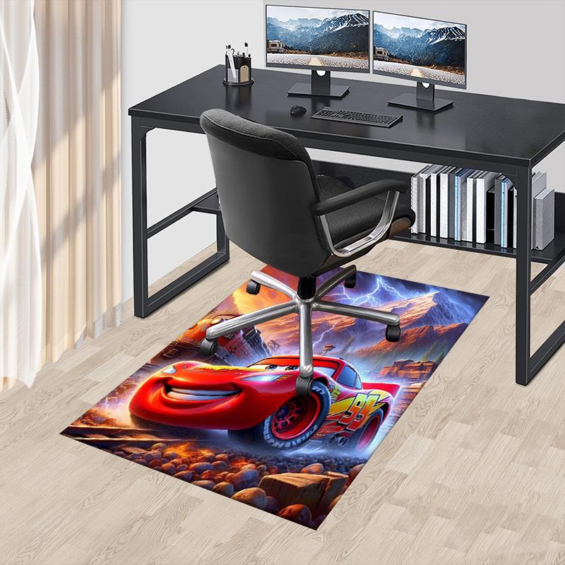 Mcqueen'S Adventure Carpet For Playroom Bedroom Living Room Sofa Home Decorkids Game Area Rug Nonslip Floor Mat