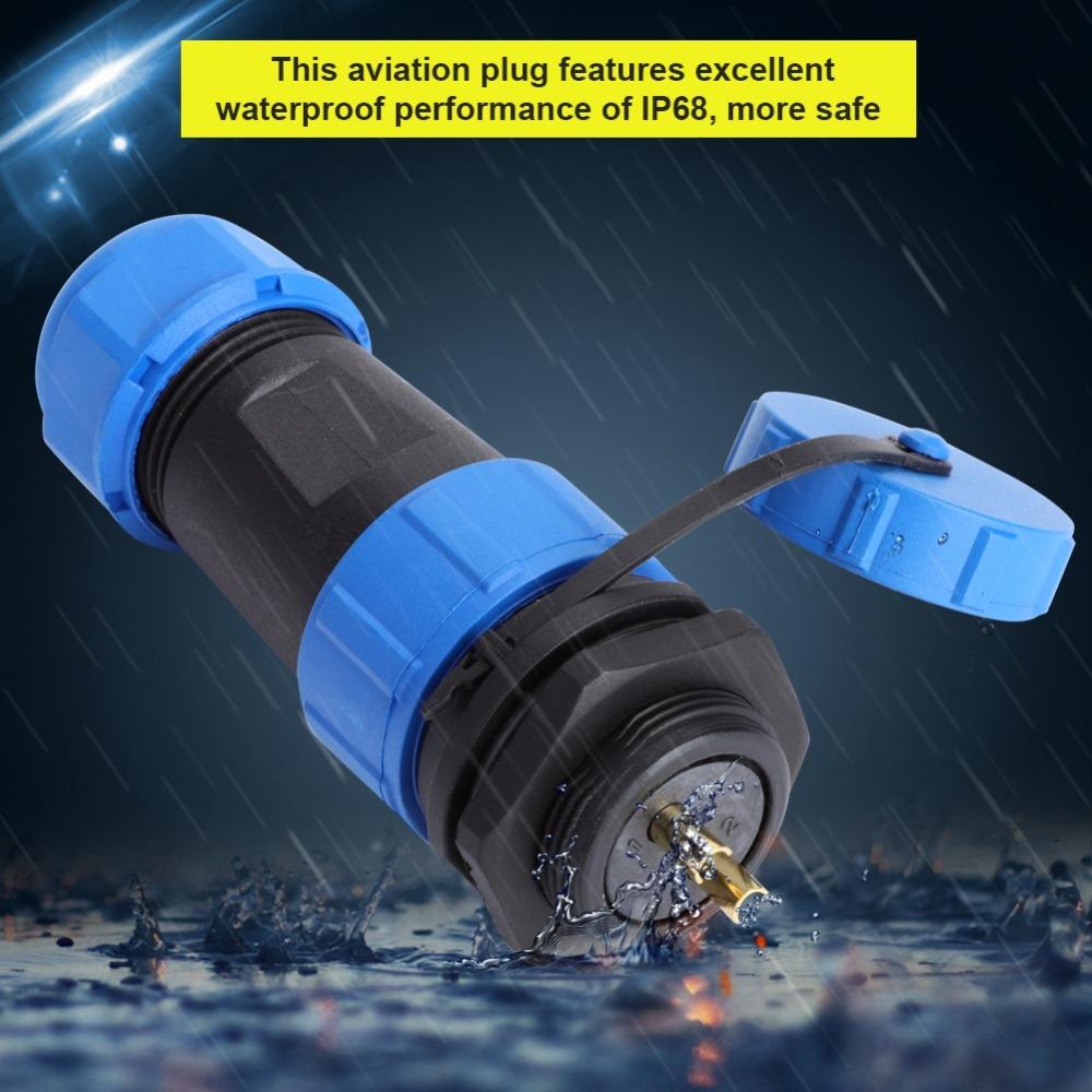 2/3/4/5/9/12 Pin Waterproof Aviation Connector SP21 Panel Mount Connector  LED Power Cable