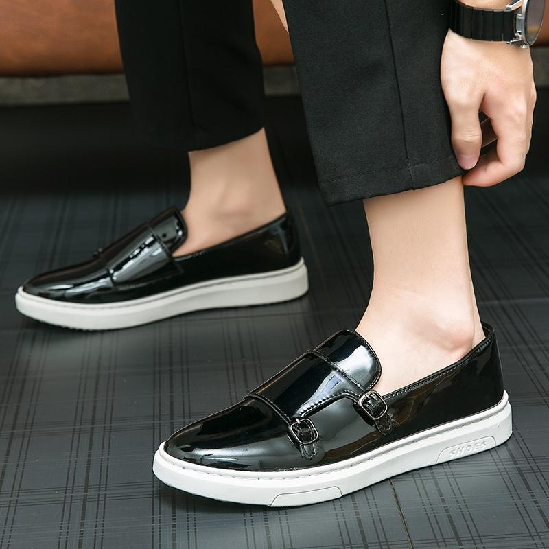 Fashion Men's Dress Leather Shoes Grace Loafers Men Fashion Wedding Shoes Black Formal Business Luxury Slip-on Driving Shoes Big Size 46
