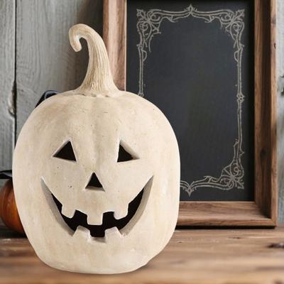 Halloween Ornament Pumpkin Shape Handmade Lantern Farmhouse Table Festival Porch Front Door Decoration