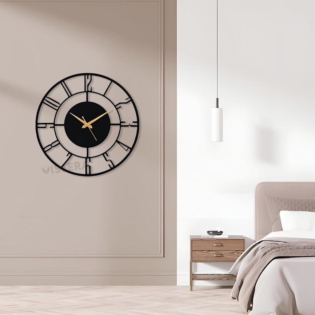 Oturma Odası için Şık Metal Duvar Saati Modern Eşsiz Dekoratif Büyük Sessiz Duvar Saati Yatak Odası, Ofis, Mutfak, Yemek Odası, Hol ve Ev Dekoru için