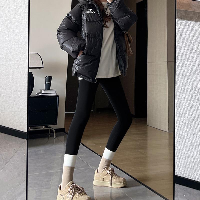 Velvet Leggings Women Autumn Winter Thick Slim Fit Plush Warm Woman Legging Pants Tight Base Leggings Fashion Solid Casual Office Lady Trousers 31056